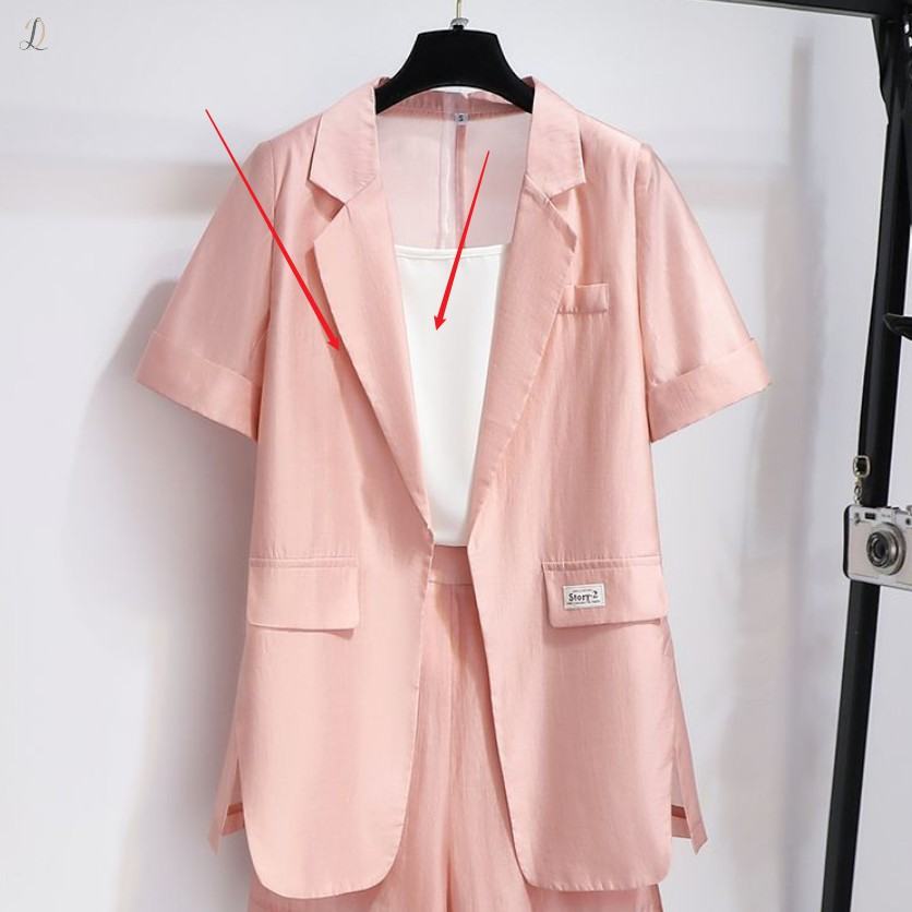 ホワイト/キャミソール+ピンク/スーツ