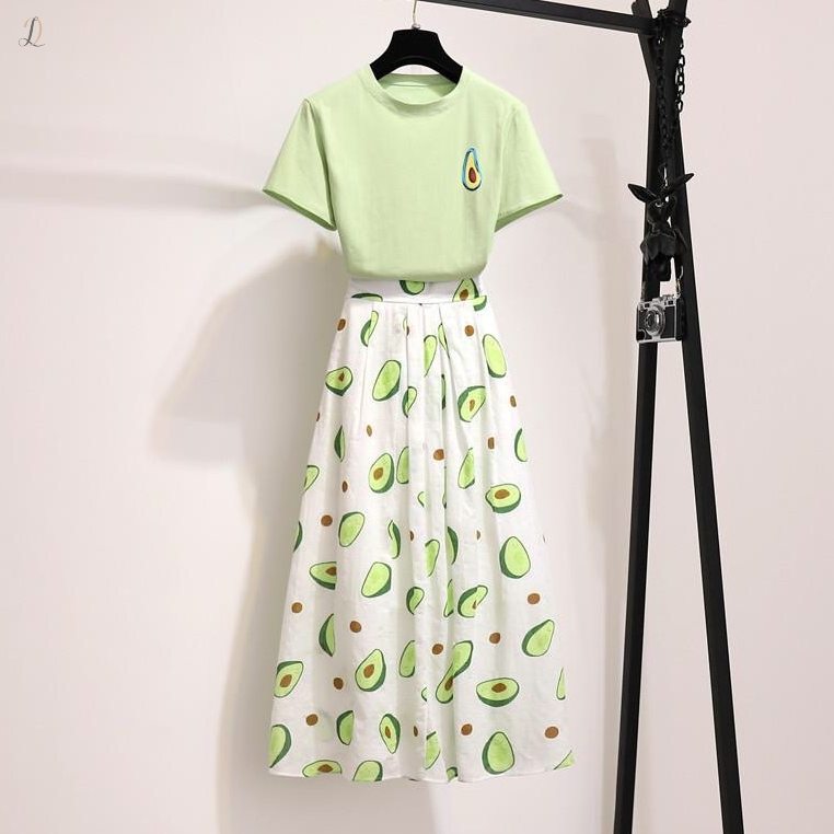 グリーン/トップス+グリーン/	スカート