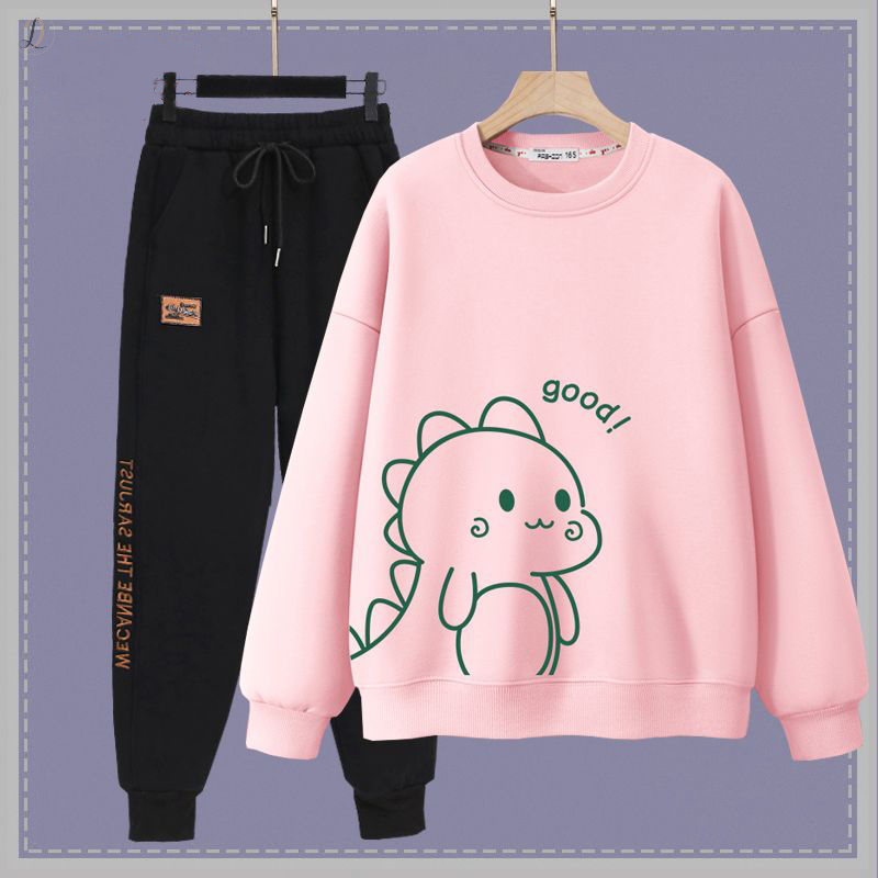 ピンク/スウェット+ブラック/パンツ