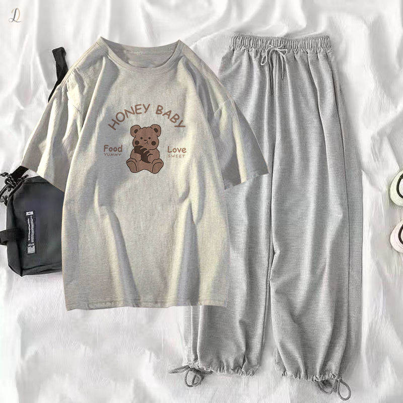 グレー/Tシャツ+グレー/パンツ