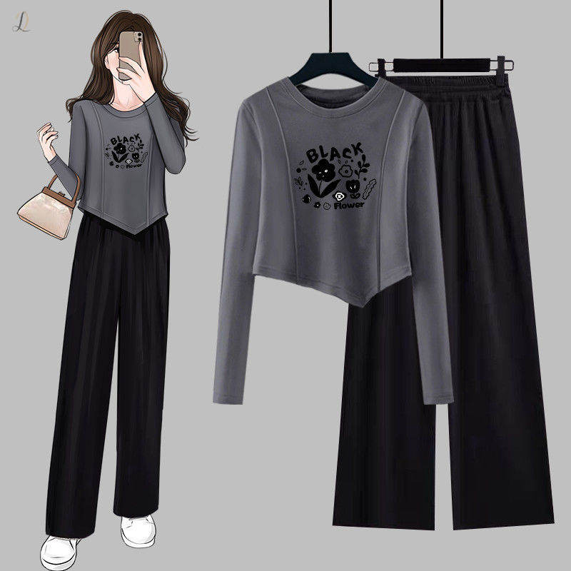 グレー/Tシャツ01+ブラック/パンツ